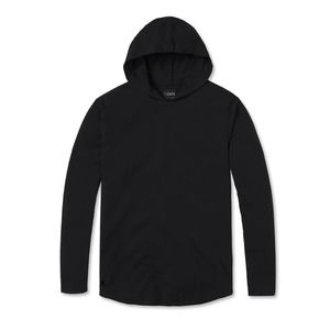 Cuts Clothing Black Long Sleeve Hooded Shirt